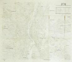 cca 1940 Budapest térképe, kis hiánnyal 100x77 cm