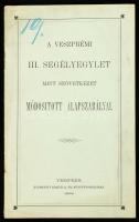 1898 A Veszprémi segélyegylet alapszabályai 24p