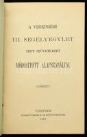 1898 A Veszprémi segélyegylet alapszabályai 24p