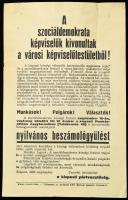 cca 1928 3 db Szociáldemokrata röplap