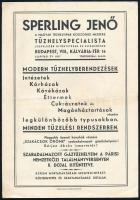 cca 1930 Sperling Rezső tűzhely reklám nyomtatvány képekkel 8 p