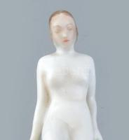 Herendi porcelán akt, kézzel festett, jelzett, kopásnyomokkal, m: 9,5 cm