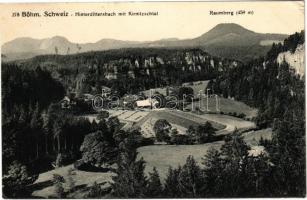 1916 Zadní Jetrichovice, Hinterdittersbach (Jetrichovice, Dittersbach); mit Kirnitzschtal, Raumberg (EK)