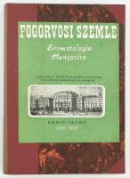 1962 Fogorvosi Szemle folyóirat teljes LV. évfolyama egybekötve (1-12. sz.), 1962. jan.-dec. Szerk.: dr. Varga István. Bp., Medicina. Félvászon-kötésben, néhány lap kissé sérült. Példányszám: 1775.