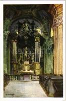 Budapest I. Budai Szent Anna templom belseje. Műemlékek Országos Bizottsága II. sorozat s: Richter (EK)