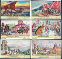 cca 1920 Történetek Romániából - Liebig gyűjtőkártya sorozat 6 db / Stories from Romania 6 Liebig collective cards