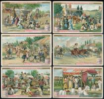 cca 1920 Történetek Romániából - Liebig gyűjtőkártya sorozat 6 db / Stories from Romania 6 Liebig collective cards