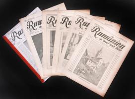 1917 Rumäninen in Wort und Bild c. folyóirat 6 db száma. I. évf. 1 (fénymásolat), 6,7,10,12,13. szám. / 6 issues of the magazine (one copy)