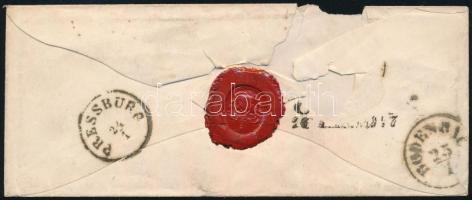 9kr MP Type III with nice whole margins on registered cover sent abroad. 6kr stamp missing from the ...