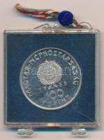 1980. 100Ft Ni "Szovjet-magyar közös űrrepülés" plombált MNB tokban T:PP Adamo EM61