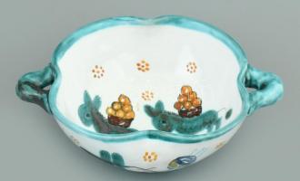 Gosztonyi Mária (1893-1989): Csacsis mokkás készlet. 7db mokkás csésze aljjal, 1db kiöntő, 1db cukor...