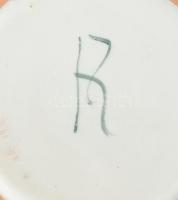 Gosztonyi Mária (1893-1989): Csacsis mokkás készlet. 7db mokkás csésze aljjal, 1db kiöntő, 1db cukor...