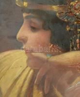 Jelzés nélkül: Kleopátra. Olaj, rétegelt falemez. 1920 körül, korabeli sérült, üvegezett keretben. 1...