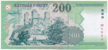2002. 200Ft "MINTA" felülnyomással "FA 0000108" T:I / Hungary 2002. 200 Forint w...