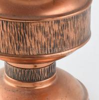 Retró réz asztali lámpa, kopott, jelzés nélkül, újra kell vezetékezni. m:26cm, d:27cm