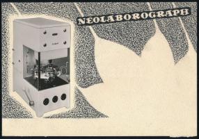 Neolaborogaph, reklámterv, 1950-60 körül. Kréta, tempera, kollázs, papír. Jelzés nélkül. 14x21 cm.