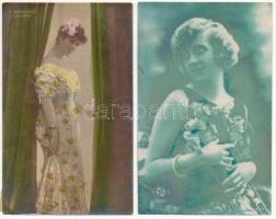 20 db RÉGI zsáner motívum képeslap vegyes minőségben / 20 pre-1945 greeting motive postcards in mixe...