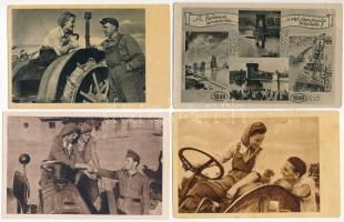 84 db MODERN magyar szocreál propaganda képeslap / 84 modern Hungarian Socialist propaganda postcard...