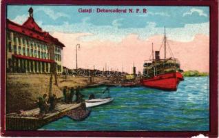 1926 Galati, Galac, Galatz; Debarcaderul N.F.R. / pier, port, steamship (b)