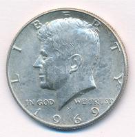 Amerikai Egyesült Államok 1969D 1/2$ Ag Kennedy T:2 USA 1969D 1/2 Dollar Ag Kennedy C:XF  Krause KM#202a