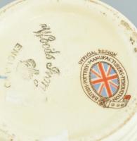 V. György kotonázására kiadott ezüst jubileumos díszpohár, kopott, apró sérüléssel, jelzett, m:11cm