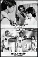 1975 ,,Indul az űrhajó" című szovjet film tizenhárom jelenete, 13 db produkciós filmfotó, 18x24...