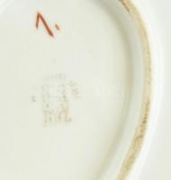 Zsolnay juhász és kutyája, kézzel festett, jelzett, sérült, m:22 cm