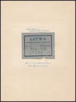 1916 Jan Bulhak (1876-1950) litván fotográfus festékes pecséttel és hidegpecséttel, továbbá matricáv...