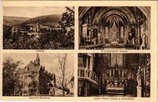 Budapest II. Máriaremete, Szervita rendház, kegytemplom belső, Szent József oltár és szószék