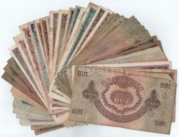 Vegyes, 46db-os pengő bankjegy tétel T:III,III-