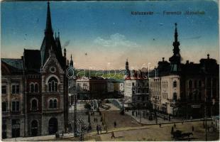 1916 Kolozsvár, Cluj; Ferenc József út, gyógyszertár, Acker kenyér sütöde / street, pharmacy, bakery (EB)