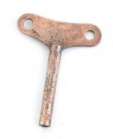 John Warnumk asztali óra, fa tokos, holdfázisos, félütős, működik, kopott, m:27cm