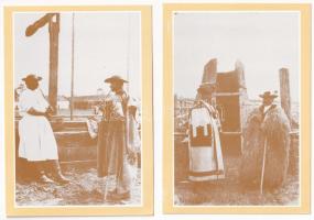 Hortobágy - 12 db MODERN képeslap: régi felvételek a Hortobágyról