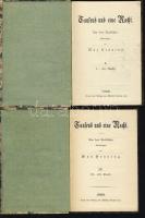1895 Max Henning: Az ezeregyéjszaka meséi gótbetűs német nyelvű kiadásának 1-2. kötete, kis méretű díszített borítóval / Tales from a Thousand and One Nights in german language