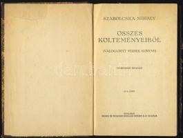 cca 1910 Szabolcska Mihály: Az összes költeményeiből (válogatott versek könyve) a Singer és Wolfner kiadásában