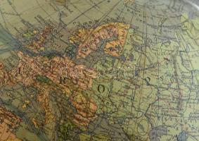 Colombus Art Deco földgömb, jelzett, apró kopásokkal, m: 42 cm