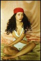 cca 1989 Szexis hölgyek fehérneműben és/vagy anélkül, 7 db vintage NEGATÍV és/vagy DIAPOZITÍV felvét...