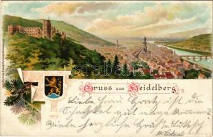 1899 (Vorläufer) Heidelberg. Kunstanstalt Hein. & Aug. Brünning Art Nouveau, litho