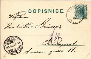 1905 Kojetín, Námestí, Hostinec / square, inn, shop of Reichsfeld (EK)