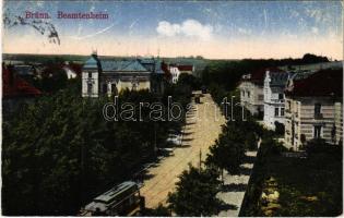 1922 Brno, Brünn; Beamtenheim / street, tram
