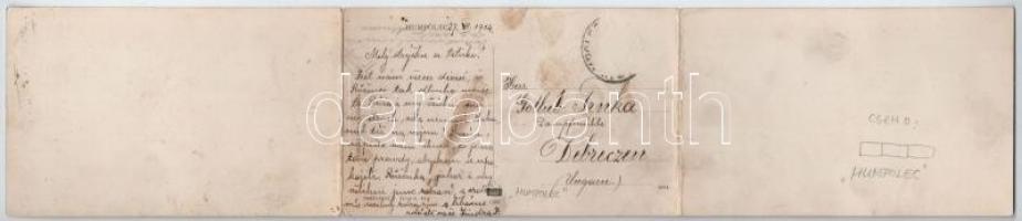 1914 Humpolec, 3-tiled folding panoramacard (fl)