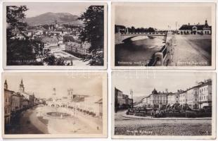 Besztercebánya, Banská Bystrica; - 4 db RÉGI város képeslap / 4 pre-1945 town-view postcards