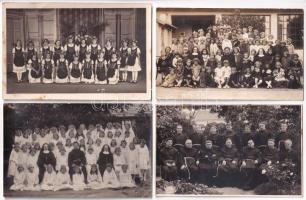 Érsekújvár, Nové Zámky; - 4 db RÉGI fotó képeslap: Simor Intézet / 4 pre-1945 photo postcards