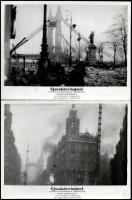 cca 1945 Budapest, a német katonák által felrobbantott Erzsébet-híd az ,,Éjszakára hajnal" című...