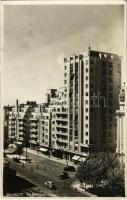 1942 Bucharest, Bukarest, Bucuresti, Bucuresci; Bd. Bratianu / street view, automobiles, tram (EK)