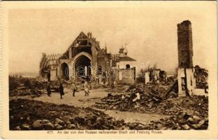 Rózan, An der von den Russen verbrannten Stadt und Festung Rozan / WWI ruins (EK)