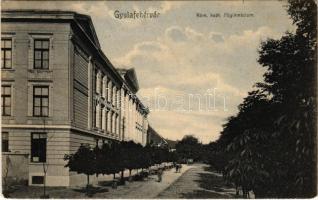 1913 Gyulafehérvár, Karlsburg, Alba Iulia; Római katolikus főgimnázium. Schäser F. kiadása / Catholic grammar school (EK)