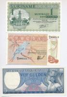 Suriname 1986. 1G + 1978. 2 1/2G + 1963. 5G T:I,I- Suriname 1986. 1 Gulden + 1978. 2 1/2 Gulden + 1963. 5 Gulden C:UNC,AU