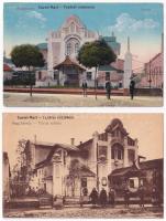 Nagykároly, Carei; - 2 db RÉGI város képeslap: színház / 2 pre-1945 town-view postcards: theatre