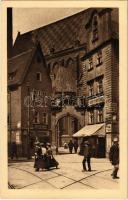 Wroclaw, Breslau; Ecke Oder- und Nikolaistraße. Kunstverlag Fedor Grünthal / street view, shop of Kleemann